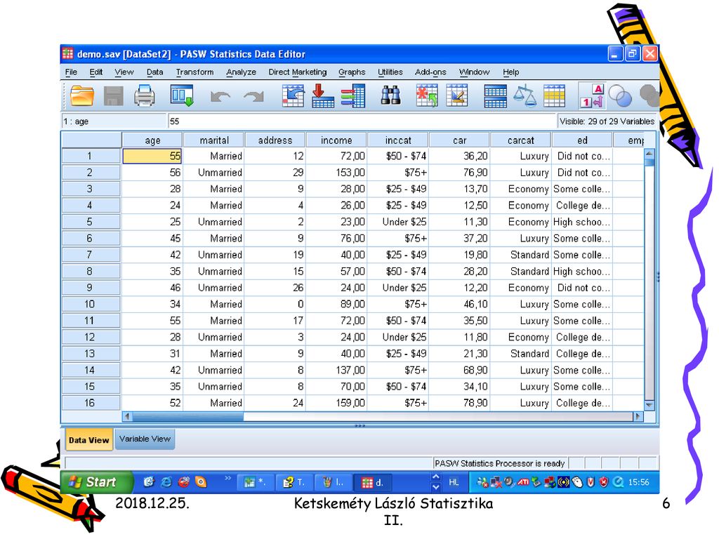 Az IBM SPSS Statistics programrendszer ppt letölteni